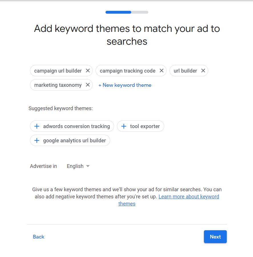 Choosing Keyword Themes